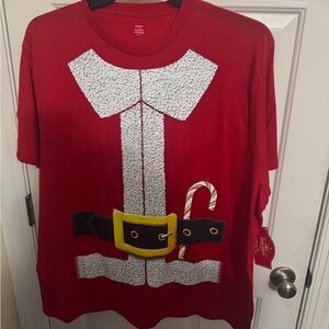 Mens Christmas Holiday Time Graphic Print Santa Suit Tshirt 2X 50-52 Festive NEW